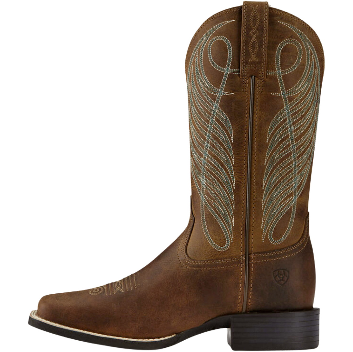 2026 Ariat Womens Round Up Square Western Boot 10018528 - Powder Brown